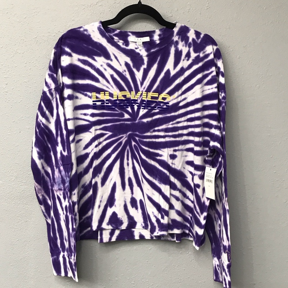 Washington Huskies Purple Tie-Dye Long Sleeve Tee